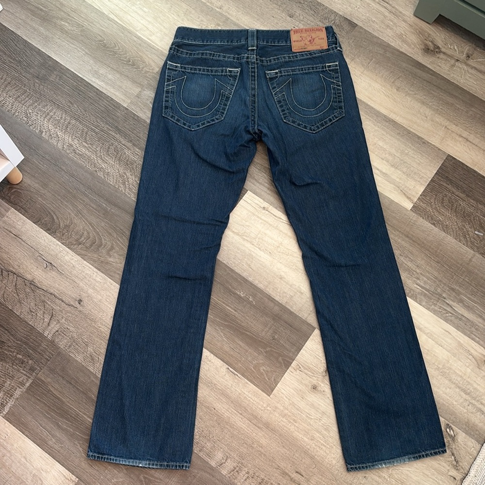 True Religion Vintage Bobby Men’s Dark Denim Jeans  Sz 31 Y2K Baggy Legs